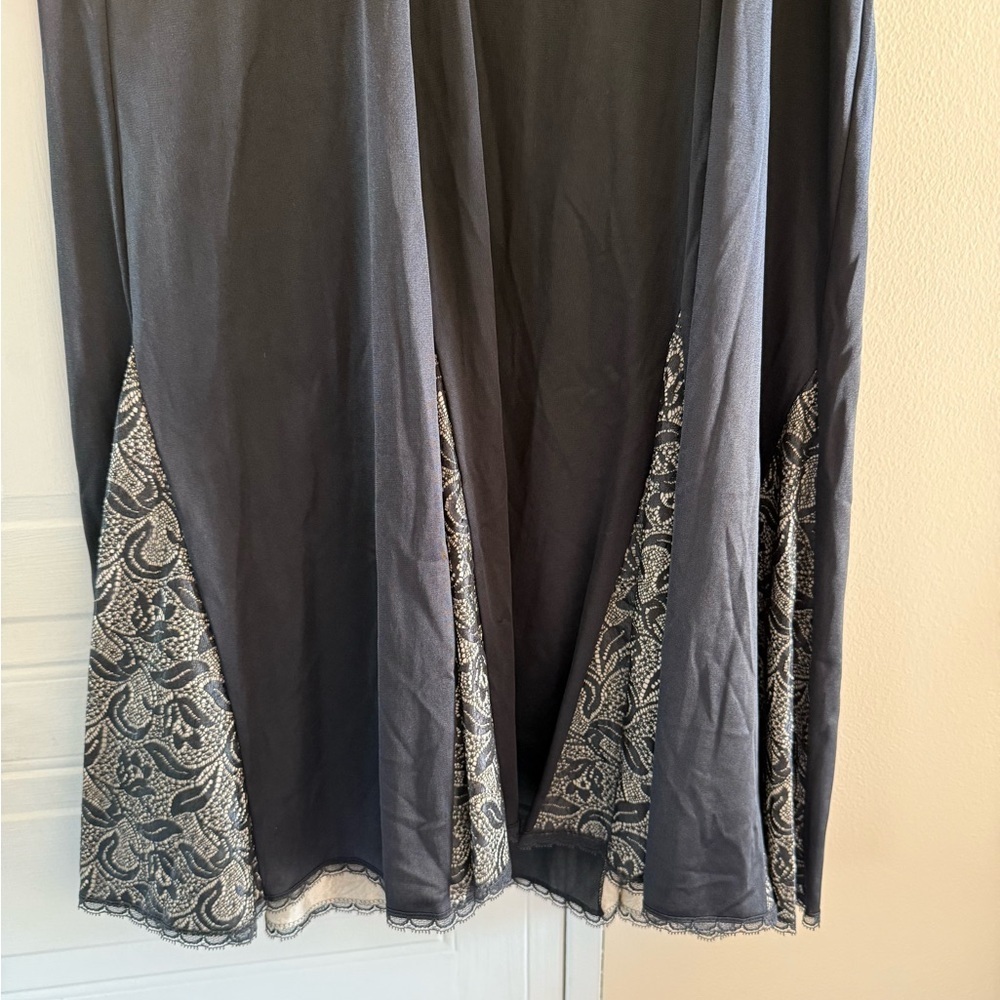 Vintage Vanity Fair Nightgown Long Old Hollywood Glamour Black Size 34 Lingerie - Picture 6 of 8